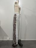 Women Leopard Patchwork Casual Sweatpant