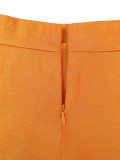 Women Satin Bowknot Ruffle Slim Fit Bodycon Two-Piece Skirt Set