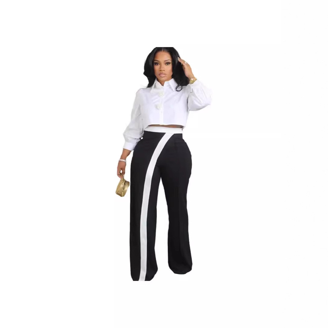 Solid Patchwork Casual Pants for Everyday Wear