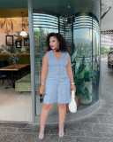 Women Fashion Casual Matching Two-Piece Shorts Set Outfit