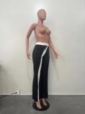 Women Solid Patchwork Casual Pants
