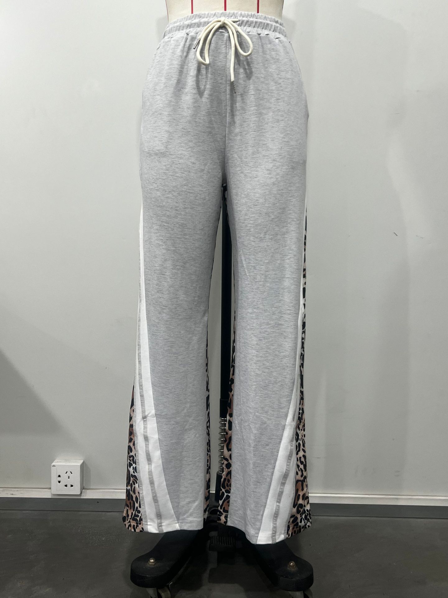 Leopard Patchwork Sweatpants for Casual Loungewear
