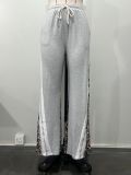 Women Leopard Patchwork Casual Sweatpant