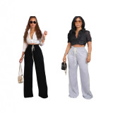 Spring Summer Women Casual Straight Long Pants