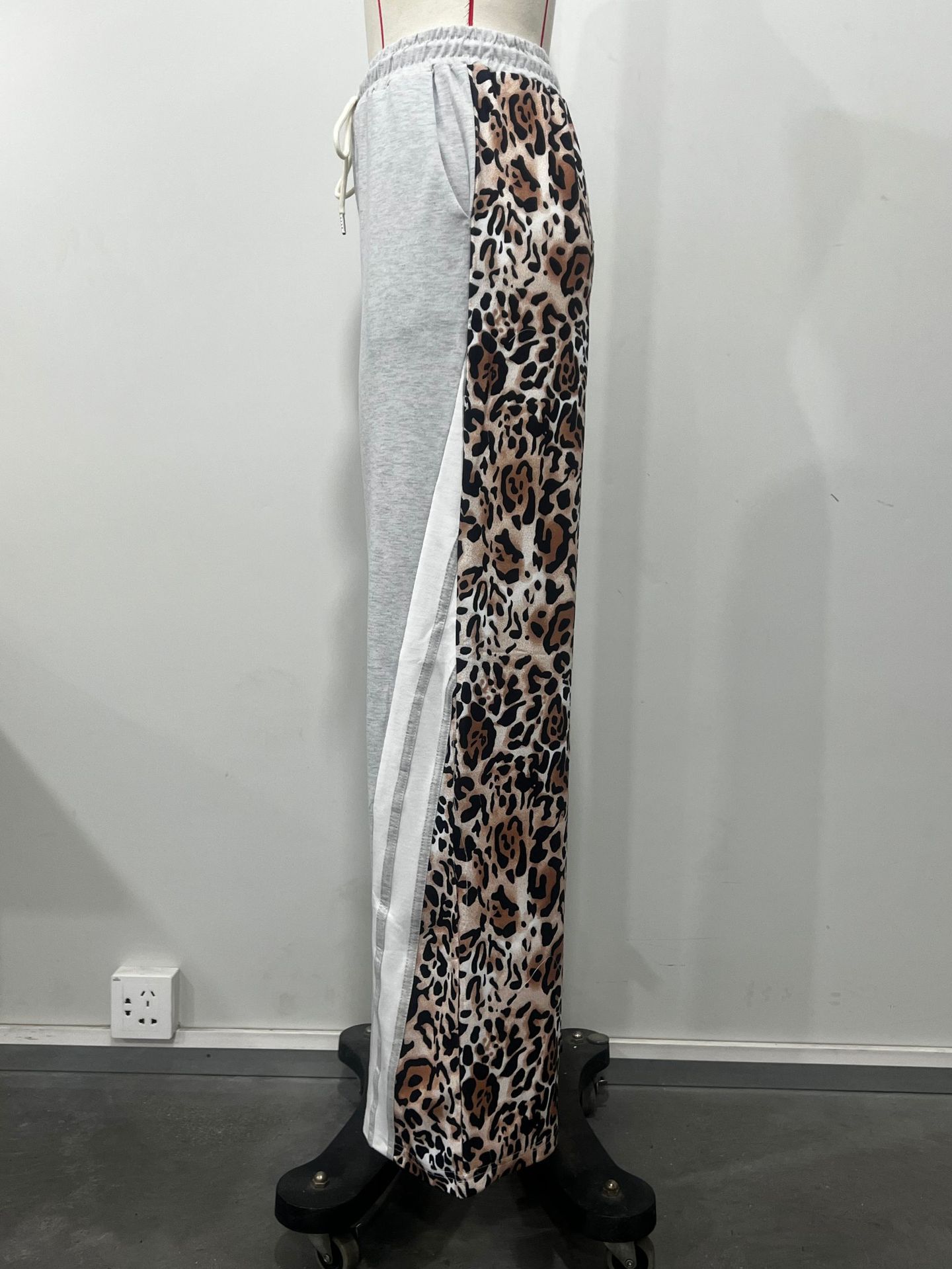 Leopard Patchwork Sweatpants for Casual Loungewear