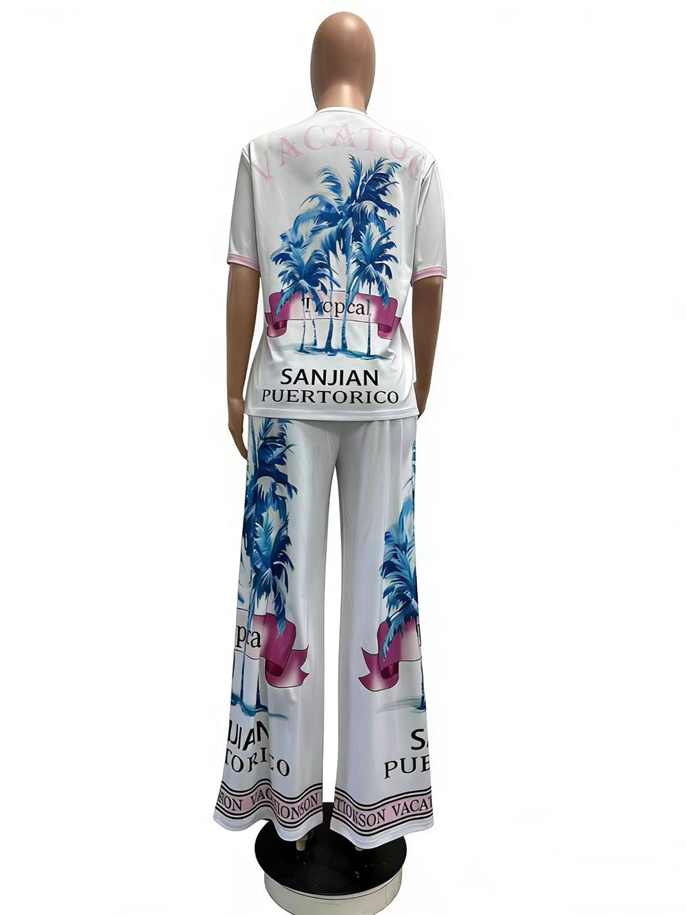 Geometric Print Loose Lounge Set for Everyday Homewear