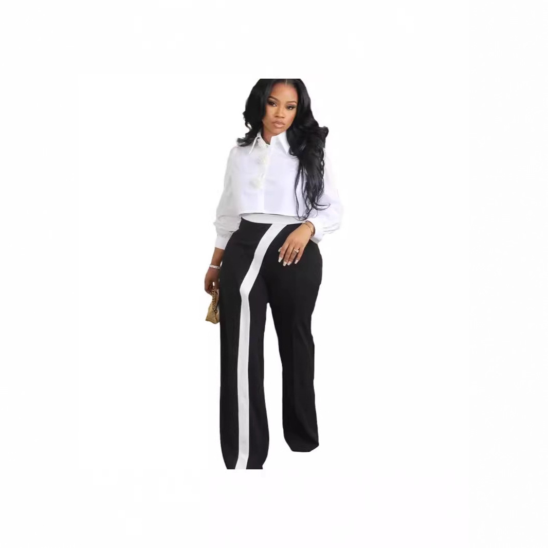 Solid Patchwork Casual Pants for Everyday Wear