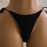Women Sequin Mesh Long Sleeve Bikini Three-Piece Swimsuit