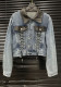 Spring Women's Denim Patchwork Lace-Up Top Skirt Pants Three-Piece Set