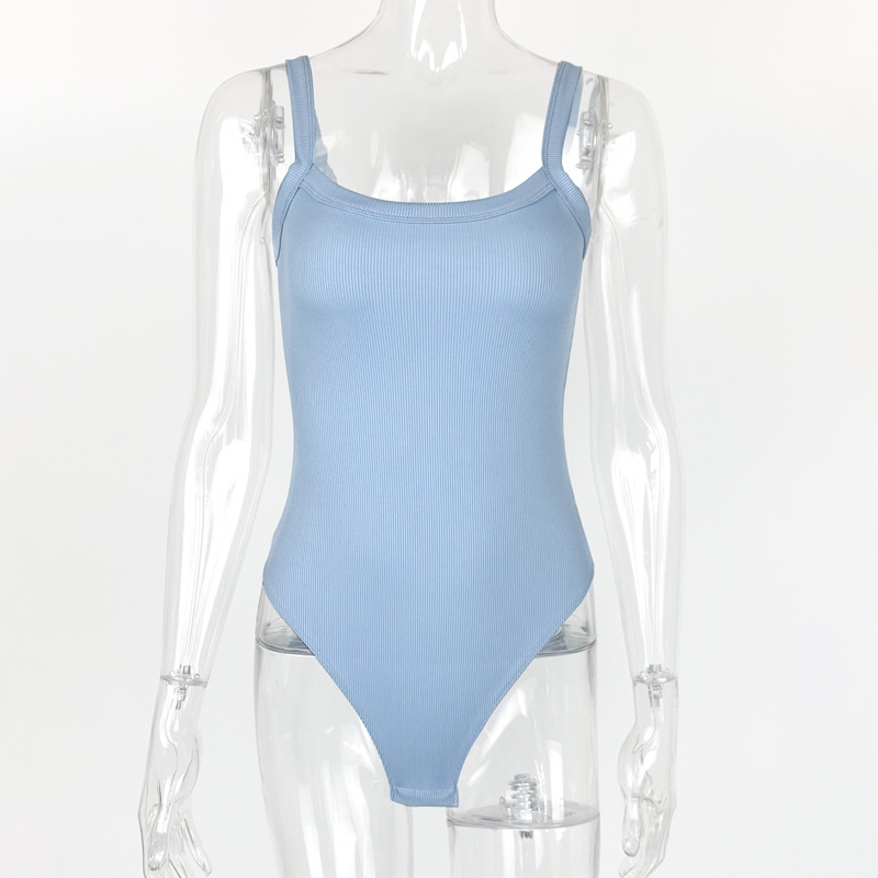 Basic Halter Bodysuit for Summer Everyday Layering