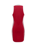 Women Casual Elegant Striped Patchwork V-Neck Dress