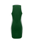 Women Casual Elegant Striped Patchwork V-Neck Dress