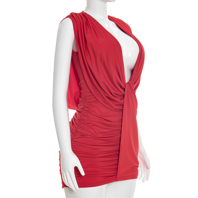 Pleated Bodycon Dress for Spring Evening Events