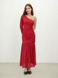 Women Spring/Summer Slit Elegant Long-sleeved Dress