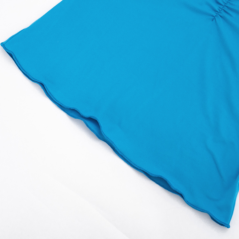 V-Neck Short-Sleeved Crop Top for Summer Outings
