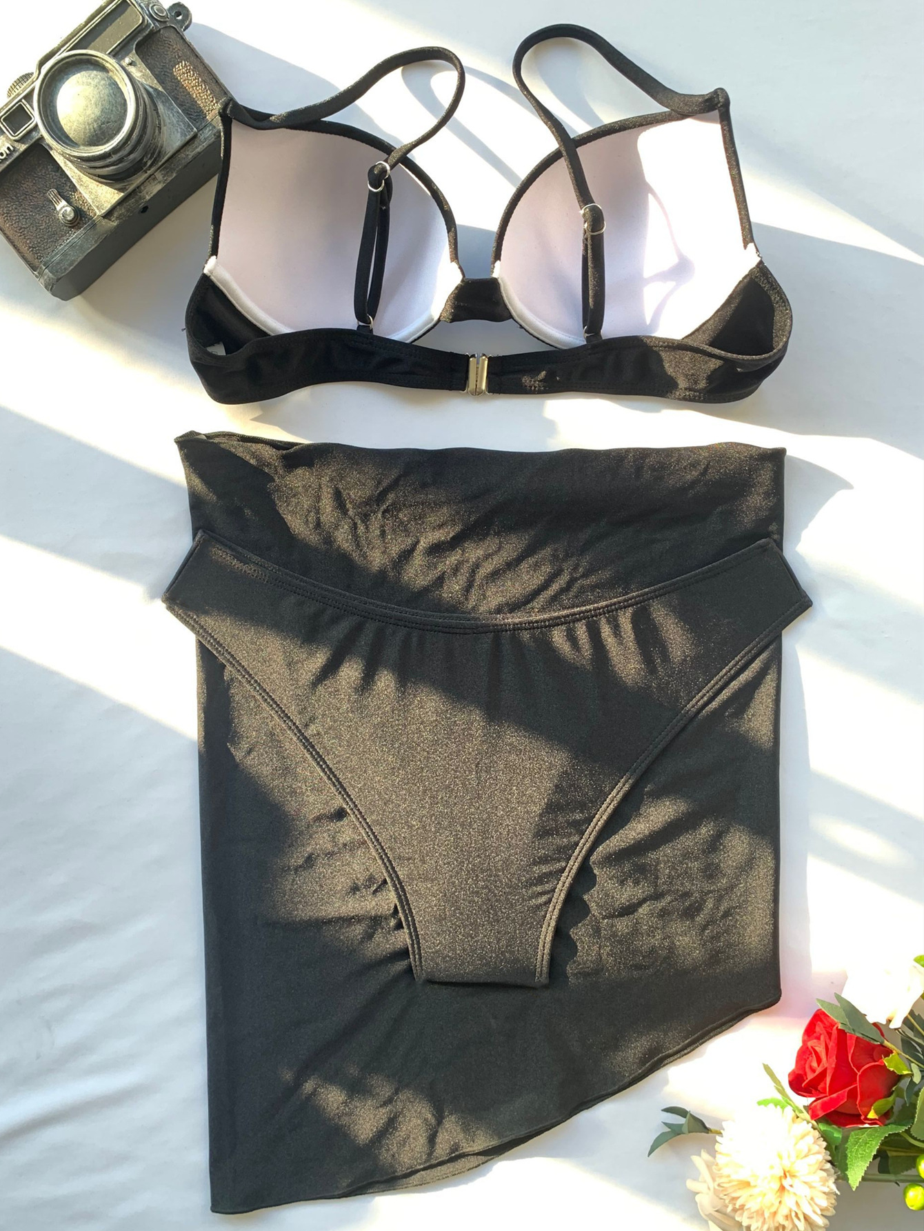 Three-Piece Bikini Swimsuit Set for Summer Beach Days