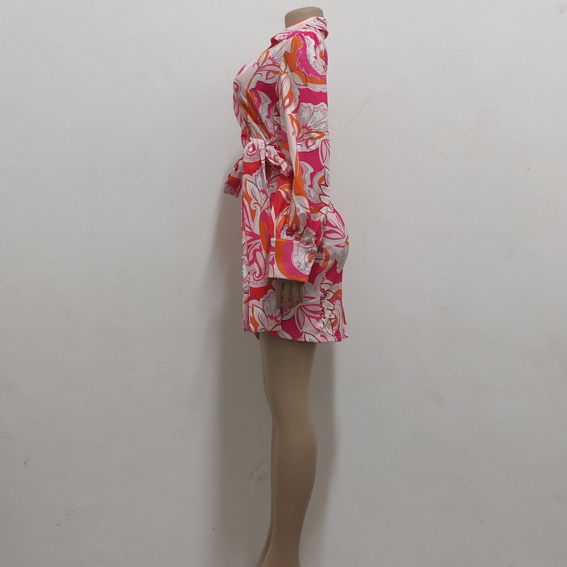 Printed V-Neck Dress for Evening & Party Wear