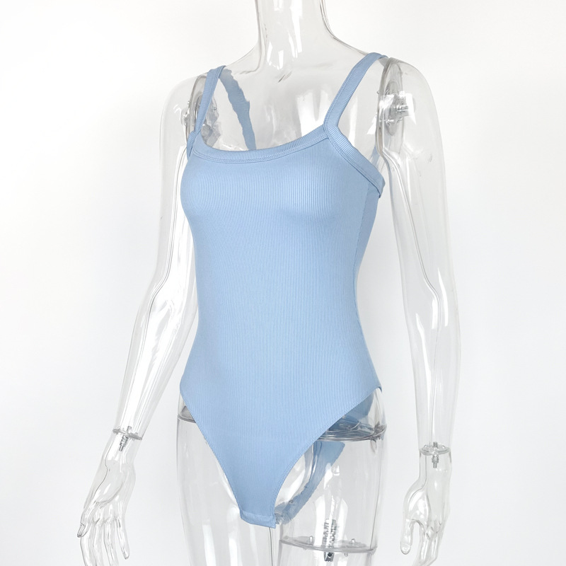 Basic Halter Bodysuit for Summer Everyday Layering