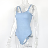 Women Summer Sexy Basics Halter Bodysuit