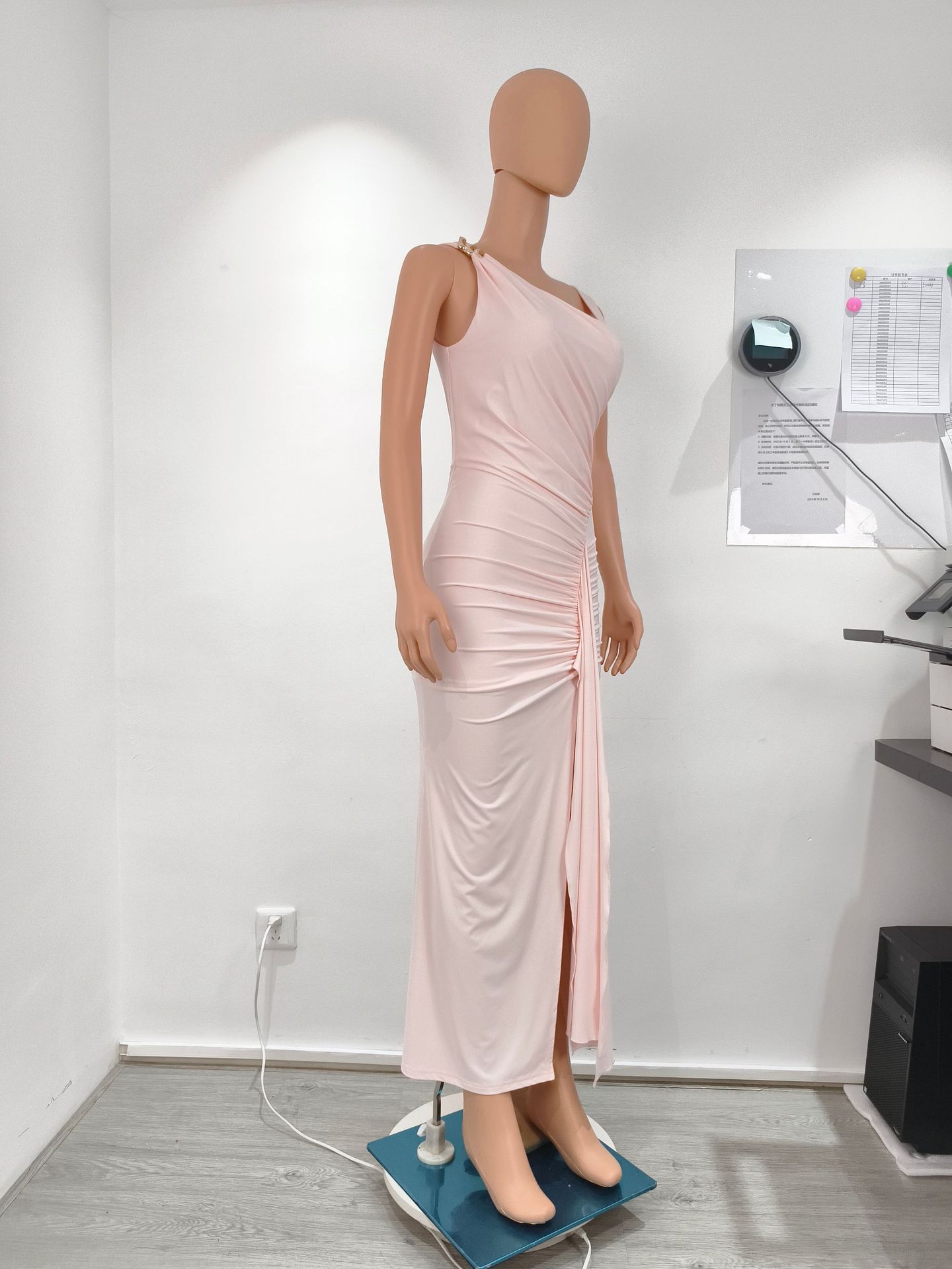 Backless Halter Neck Slit Dress for Summer Vacations