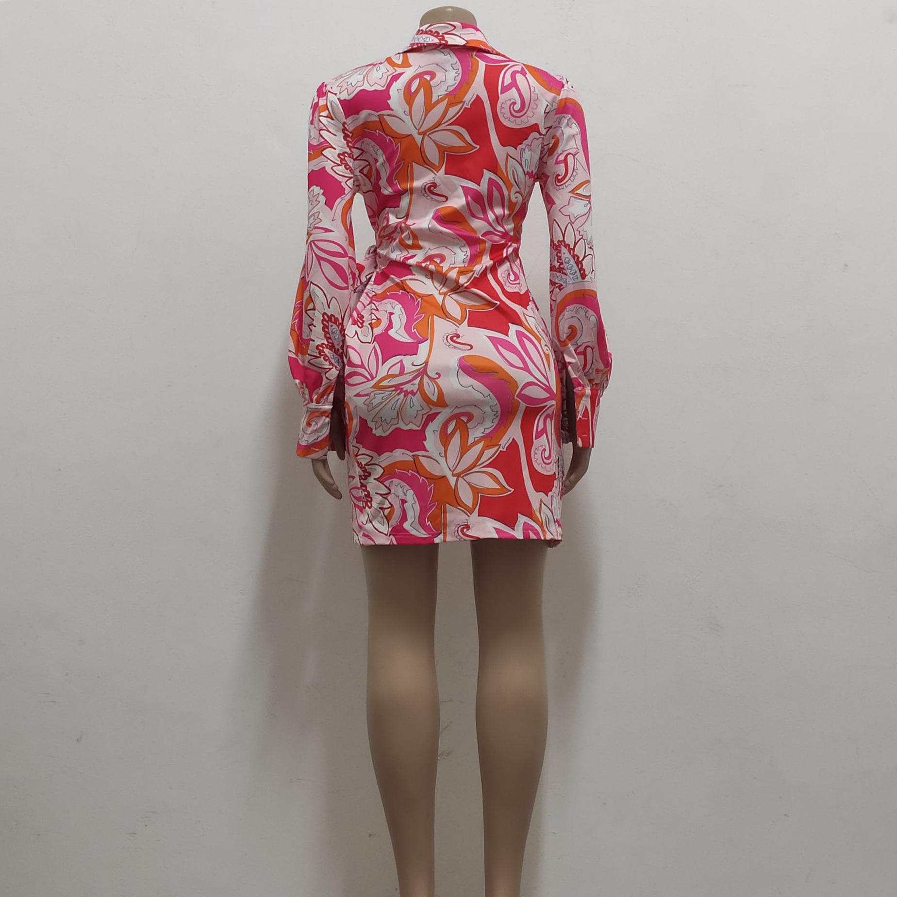 Printed V-Neck Dress for Evening & Party Wear