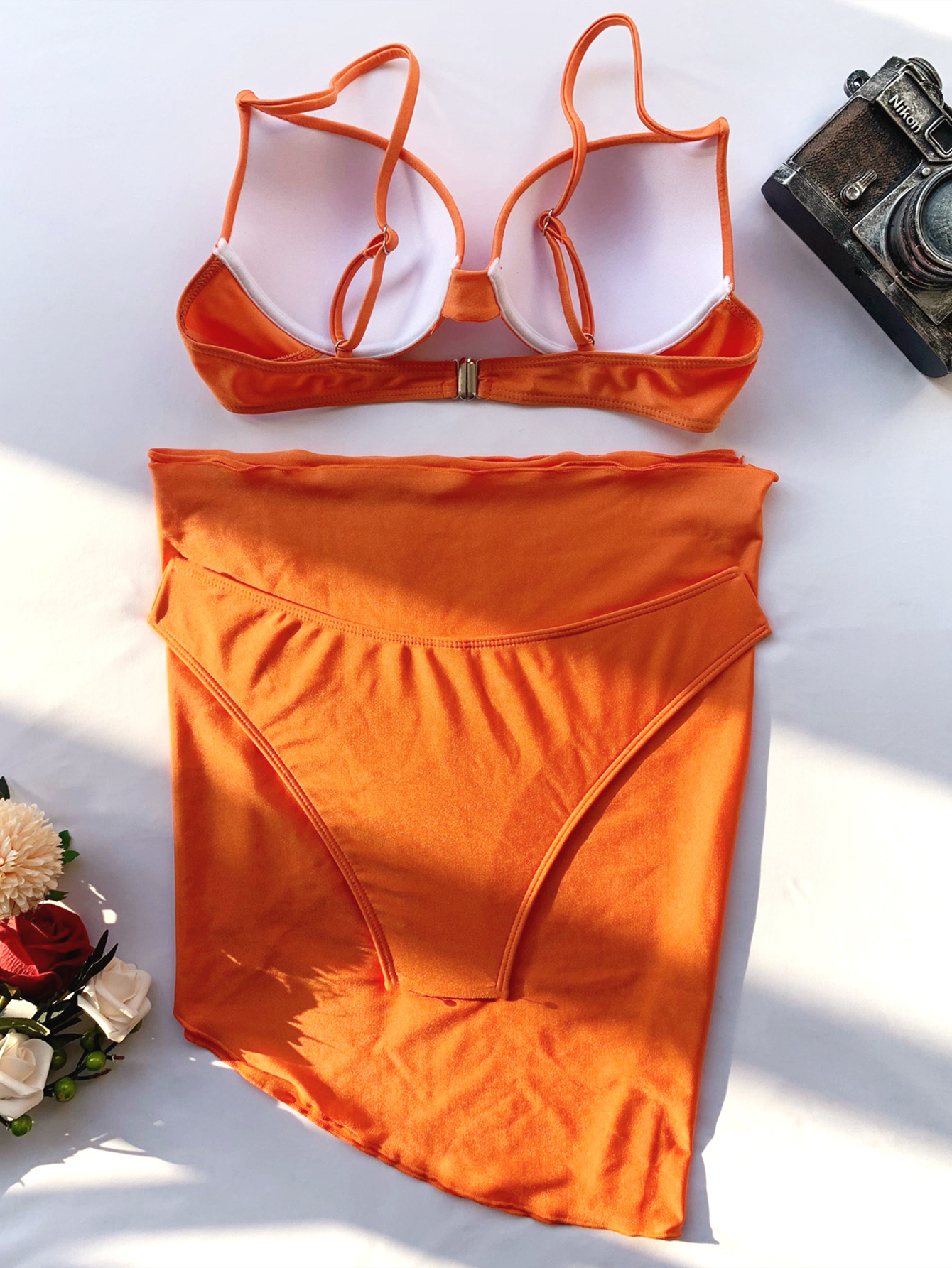 Three-Piece Bikini Swimsuit Set for Summer Beach Days