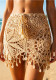 Women's Crochet Tie-Up Shell Skirt