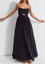 Spring Women's Strap High Waist A-line Dress Spring Women's Strap High Waist A-line Dress