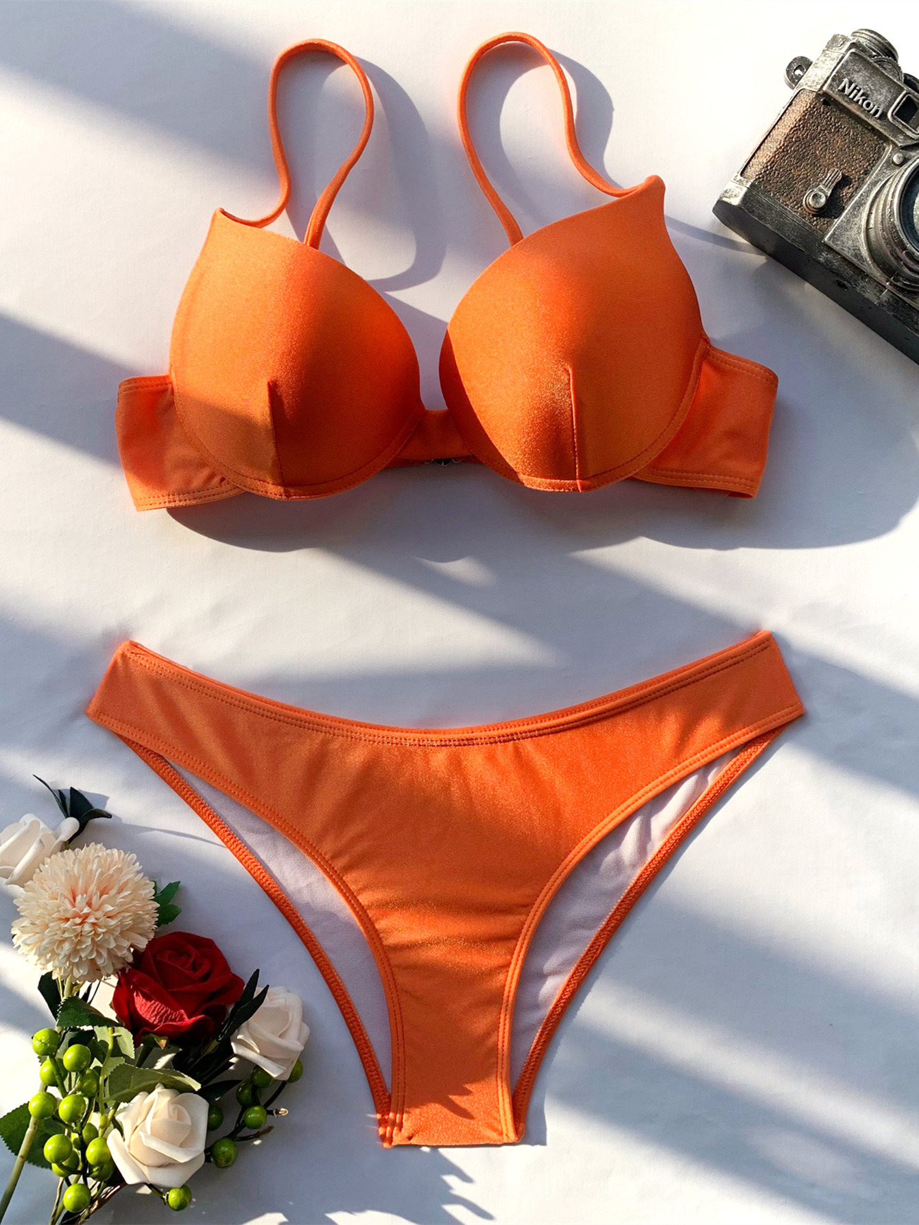 Three-Piece Bikini Swimsuit Set for Summer Beach Days