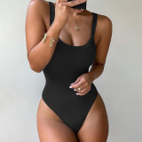 Women Summer Sexy Basics Halter Bodysuit