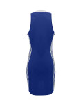 Women Casual Elegant Striped Patchwork V-Neck Dress