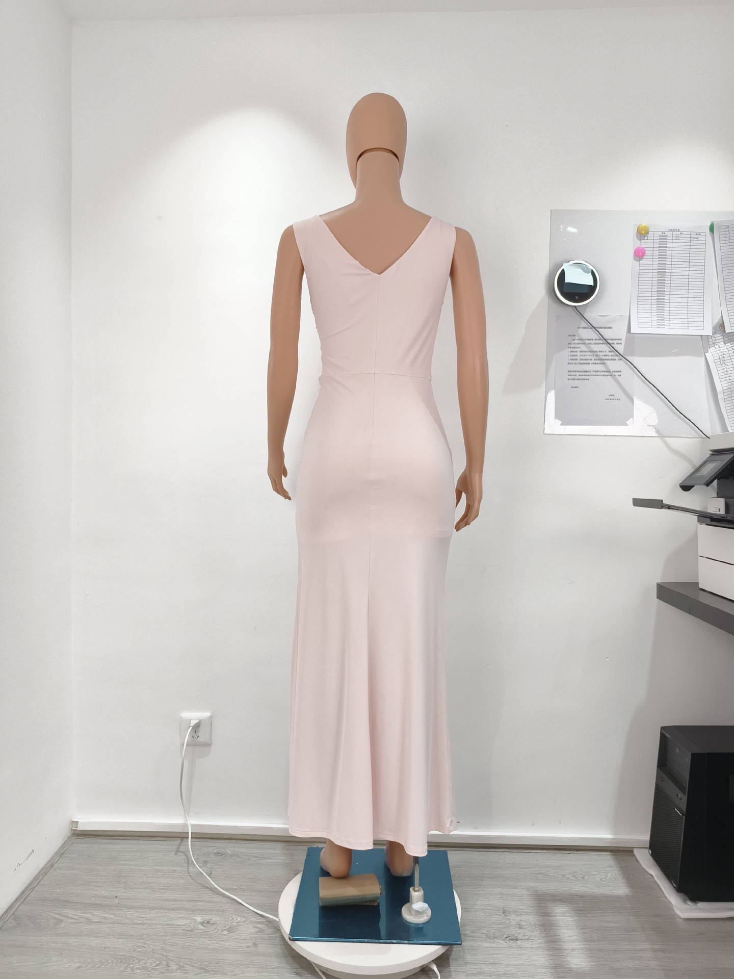 Backless Halter Neck Slit Dress for Summer Vacations