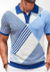 Summer Men's Colorblock Jacquard Knitted Polo Shirt