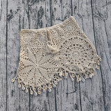 Women's Crochet Tie-Up Shell Skirt