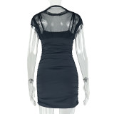 Women's Chic High Neck Slim Fit Bodycon Dress