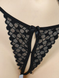 Women's Lace-Up Sheer Sexy Bodysuit Lingerie