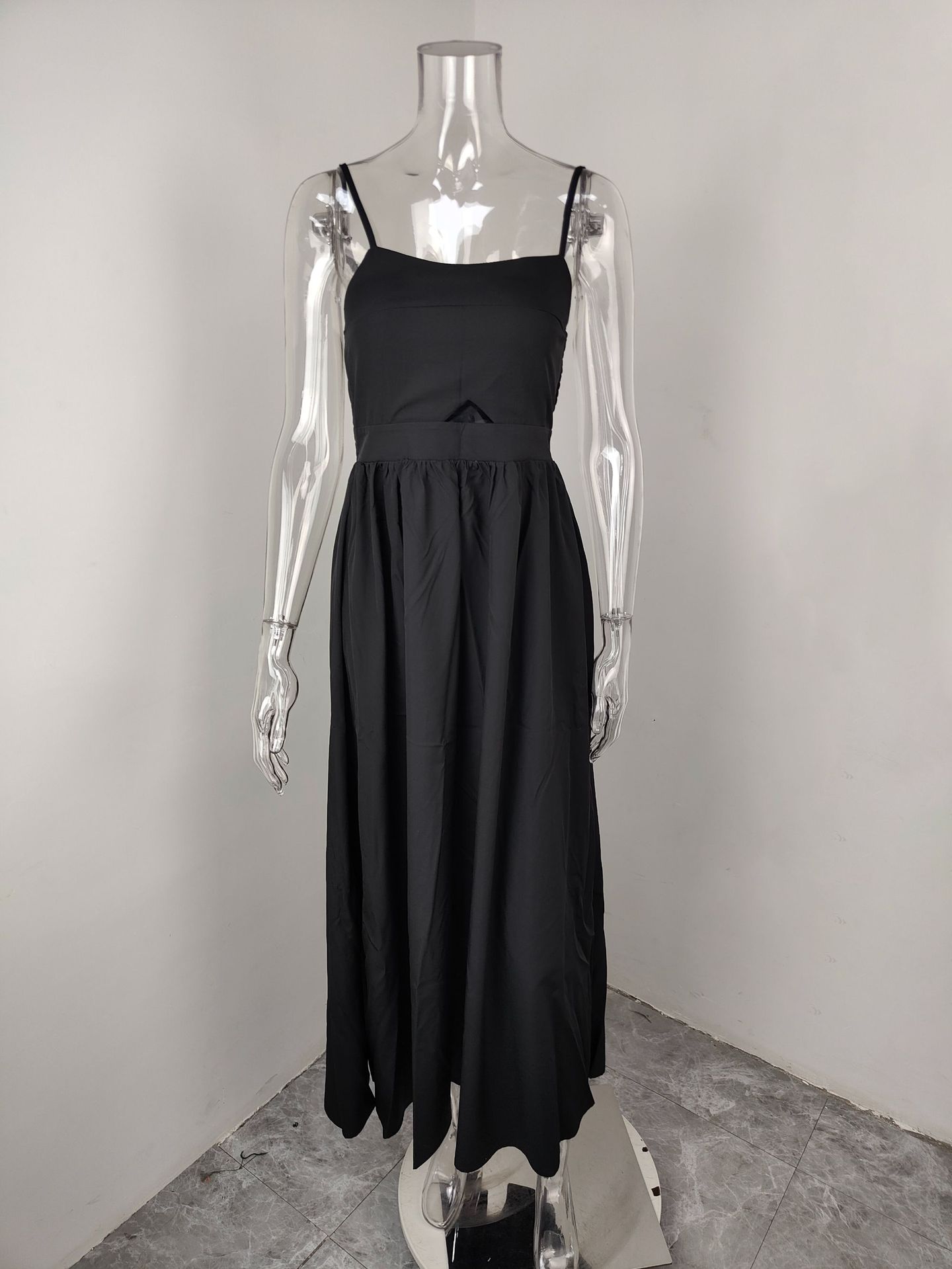 Spring Women's Strap High Waist A-line Dress