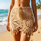 Women's Crochet Tie-Up Shell Skirt