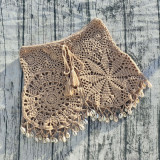 Women's Crochet Tie-Up Shell Skirt