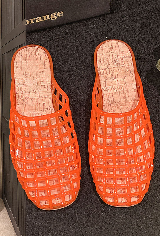 Women Spring & Autumn Closed-Toe Flat Hollow-Out Sandals