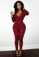 Women Spring/Summer Sexy Leopard Print V-Neck Jumpsuit