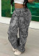 Women Camouflage Casual Zipper Pocket Pants