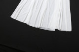Women Spring/Summer Sexy Mesh See-Through Sleeveless Vest and Skirt Two-Piece Set