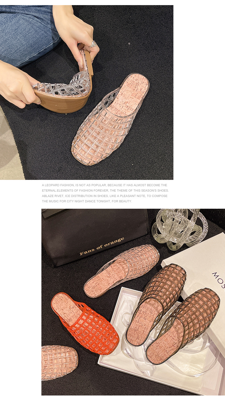 Women Spring & Autumn Closed-Toe Flat Hollow-Out Sandals