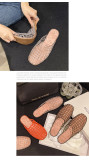 Women Spring & Autumn Closed-Toe Flat Hollow-Out Sandals