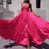 Women Spring Sexy Beach Camisole Maxi Dress