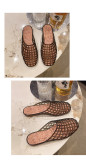 Women Spring & Autumn Closed-Toe Flat Hollow-Out Sandals