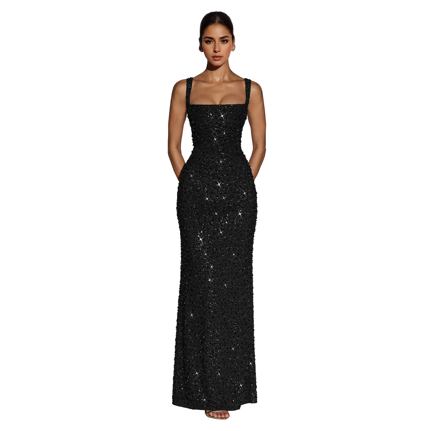 Strap Lace-Up Bodycon Dress for Club & Party Wear