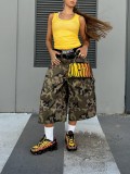 Women Camouflage Cargo Pants Casual Loose Wide Leg Streetwear