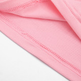 Women Spring & Summer U-neck ruffled beaded vest top